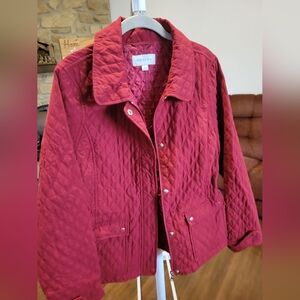 Merona Women's Quilted Utility Jacket - Deep Red
